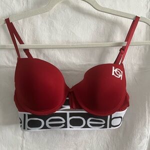 bebe intimates Burgundy Underwire Bra NWOT (size 34C)